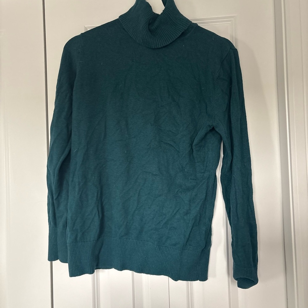 L.L. Bean Teal Turtleneck Sweater